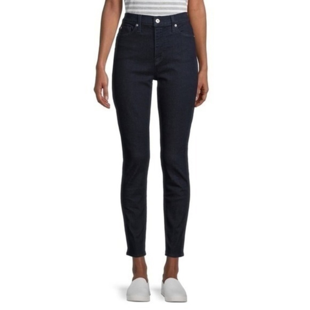 Hudson Blair High Rise Super Skinny Crop Dark Blue Wash Jeans Size 29 NWT